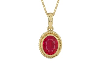 Ashtadhatu Ruby Pendant Limited Quality (P7)