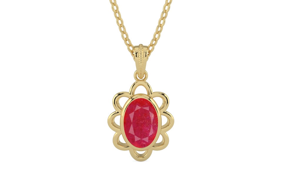 Ashtadhatu Ruby Pendant Prime Quality (P3)