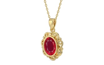 Ashtadhatu Ruby Pendant Rare Quality (P5)