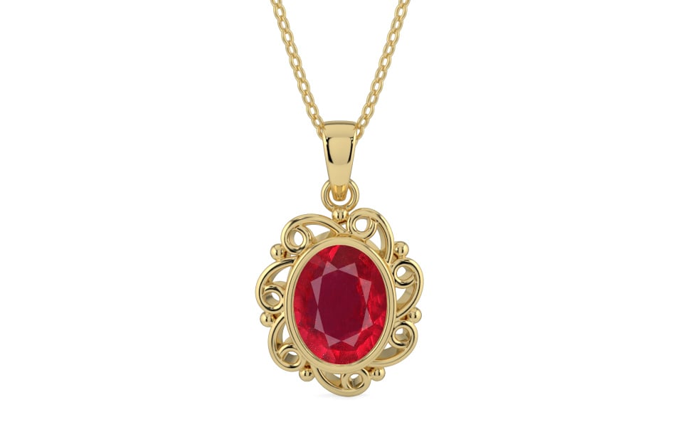 Ashtadhatu Ruby Pendant Rare Quality (P5)