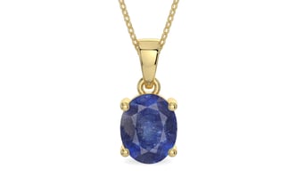Ashtadhatu Thailand Blue Sapphire Pendant Fine Quality (P10)