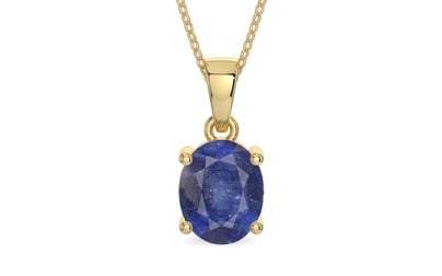 Ashtadhatu Thailand Blue Sapphire Pendant Fine Quality (P10)
