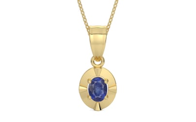 Ashtadhatu Thailand Blue Sapphire Pendant Fine Quality (P11)