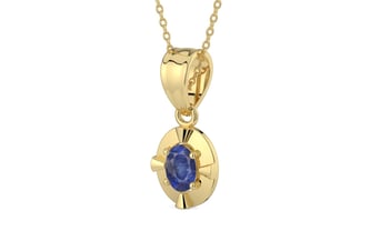 Ashtadhatu Thailand Blue Sapphire Pendant Fine Quality (P11)