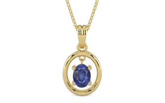 Ashtadhatu Thailand Blue Sapphire Pendant Fine Quality (P2)