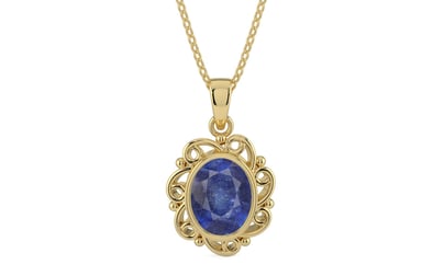 Ashtadhatu Thailand Blue Sapphire Pendant Fine Quality (P5)