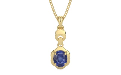 Ashtadhatu Thailand Blue Sapphire Pendant Fine Quality (P6)
