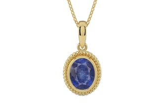 Ashtadhatu Thailand Blue Sapphire Pendant Fine Quality (P7)