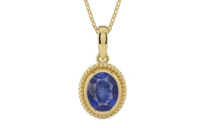 Ashtadhatu Thailand Blue Sapphire Pendant Fine Quality (P7)