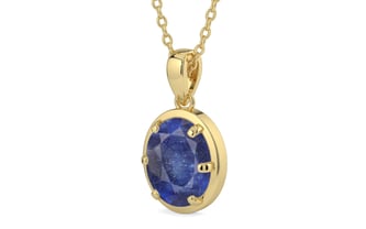Ashtadhatu Thailand Blue Sapphire Pendant Fine Quality (P8)