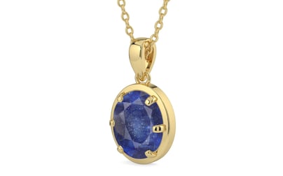 Ashtadhatu Thailand Blue Sapphire Pendant Fine Quality (P8)