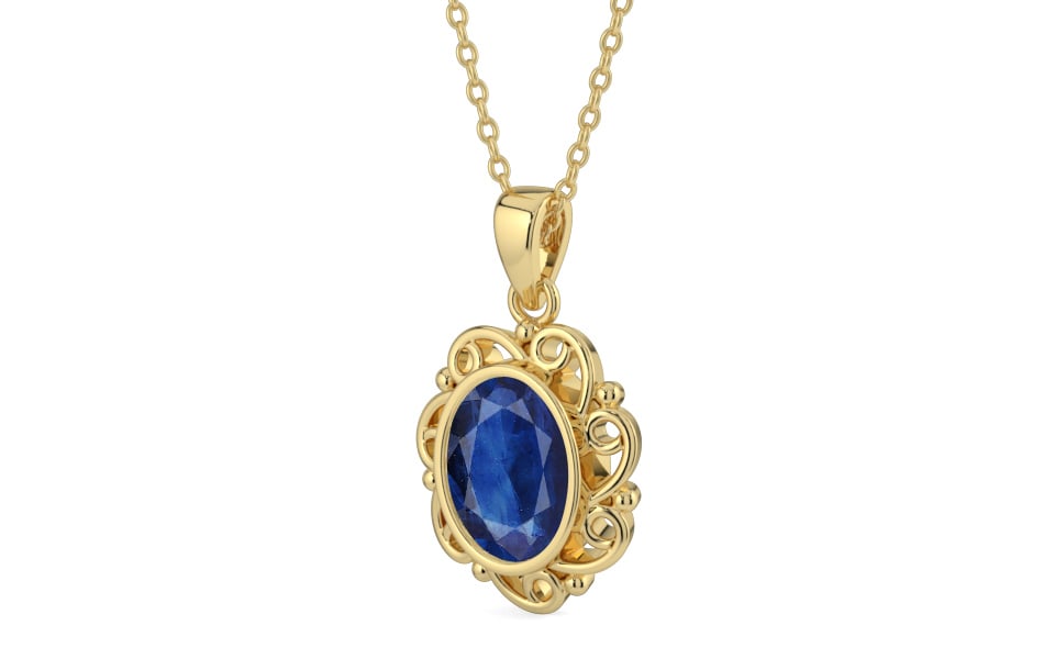 Ashtadhatu Thailand Blue Sapphire Pendant Limited Quality (P5)