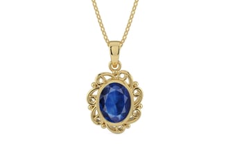 Ashtadhatu Thailand Blue Sapphire Pendant Limited Quality (P5)
