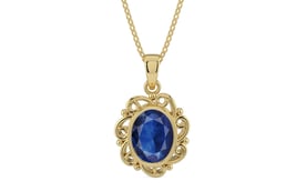 Ashtadhatu Thailand Blue Sapphire Pendant Limited Quality (P5)