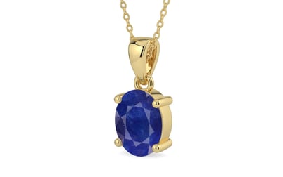 Ashtadhatu Thailand Blue Sapphire Pendant Prime Quality (P10)