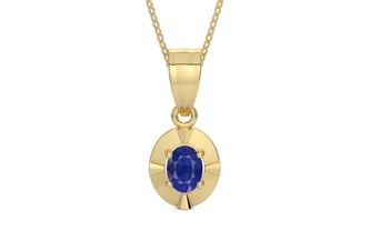 Ashtadhatu Thailand Blue Sapphire Pendant Prime Quality (P11)