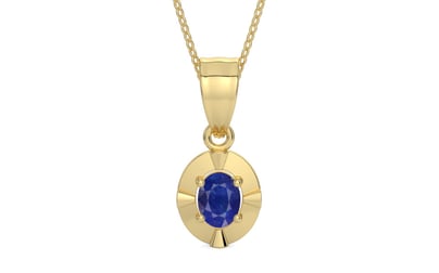 Ashtadhatu Thailand Blue Sapphire Pendant Prime Quality (P11)