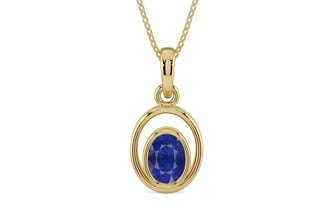 Ashtadhatu Thailand Blue Sapphire Pendant Prime Quality (P12)