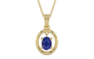 Ashtadhatu Thailand Blue Sapphire Pendant Prime Quality (P2)