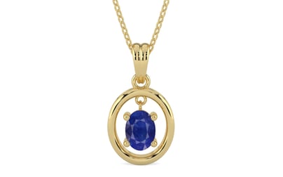 Ashtadhatu Thailand Blue Sapphire Pendant Prime Quality (P2)