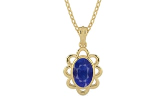 Ashtadhatu Thailand Blue Sapphire Pendant Prime Quality (P3)