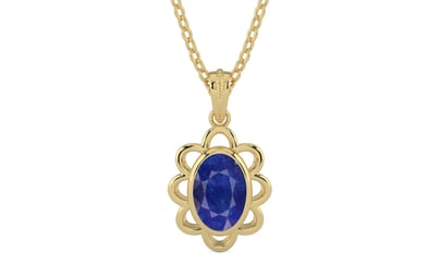 Ashtadhatu Thailand Blue Sapphire Pendant Prime Quality (P3)
