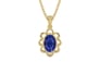 Ashtadhatu Thailand Blue Sapphire Pendant Prime Quality (P3)