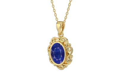 Ashtadhatu Thailand Blue Sapphire Pendant Prime Quality (P5)
