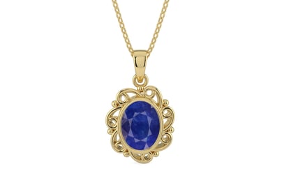 Ashtadhatu Thailand Blue Sapphire Pendant Prime Quality (P5)