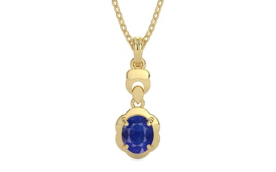 Ashtadhatu Thailand Blue Sapphire Pendant Prime Quality (P6)