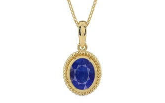 Ashtadhatu Thailand Blue Sapphire Pendant Prime Quality (P7)
