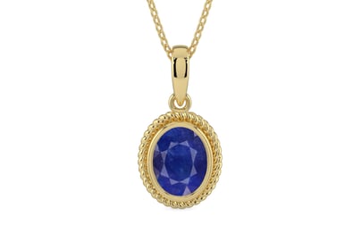 Ashtadhatu Thailand Blue Sapphire Pendant Prime Quality (P7)