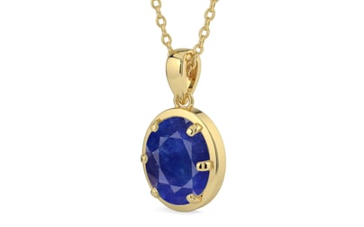 Ashtadhatu Thailand Blue Sapphire Pendant Prime Quality (P8)