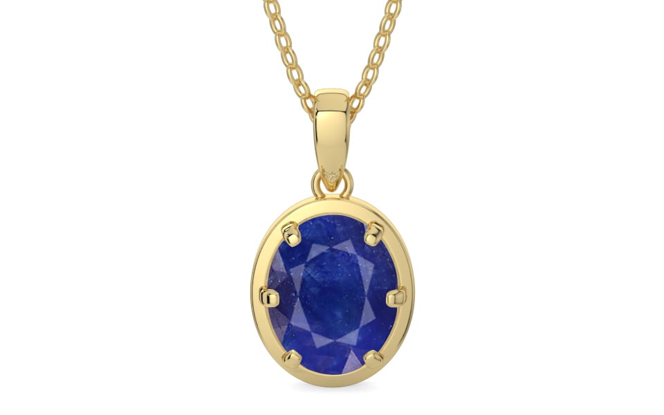 Ashtadhatu Thailand Blue Sapphire Pendant Prime Quality (P8)