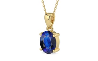 Ashtadhatu Thailand Blue Sapphire Pendant Rare Quality (P10)