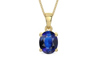 Ashtadhatu Thailand Blue Sapphire Pendant Rare Quality (P10)