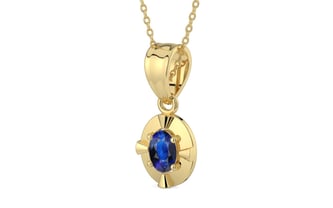 Ashtadhatu Thailand Blue Sapphire Pendant Rare Quality (P11)