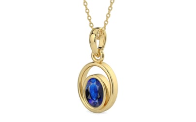 Ashtadhatu Thailand Blue Sapphire Pendant Rare Quality (P12)