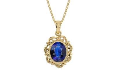 Ashtadhatu Thailand Blue Sapphire Pendant Rare Quality (P5)