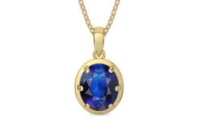 Ashtadhatu Thailand Blue Sapphire Pendant Rare Quality (P8)