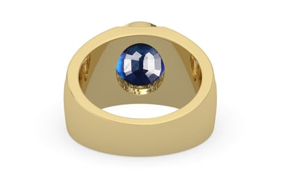 Ashtadhatu Thailand Blue Sapphire Ring Rare Quality (R1)