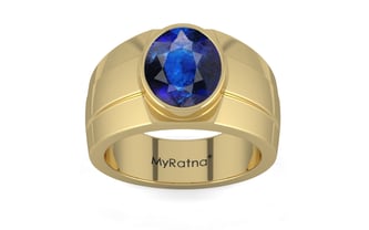 Ashtadhatu Thailand Blue Sapphire Ring Rare Quality (R1)