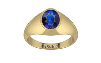 Ashtadhatu Thailand Blue Sapphire Ring Rare Quality (R12)
