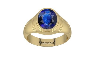Ashtadhatu Thailand Blue Sapphire Ring Rare Quality (R7)