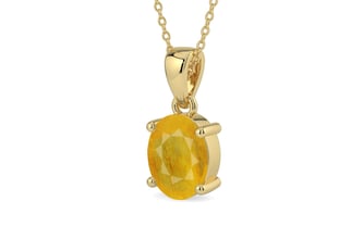 Ashtadhatu Thailand Yellow Sapphire Pendant Fine Quality (P10)