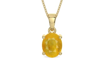 Ashtadhatu Thailand Yellow Sapphire Pendant Fine Quality (P10)