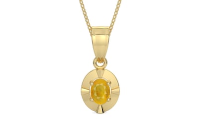 Ashtadhatu Thailand Yellow Sapphire Pendant Fine Quality (P11)