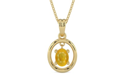Ashtadhatu Thailand Yellow Sapphire Pendant Fine Quality (P2)