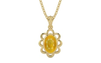   Ashtadhatu Thailand Yellow Sapphire Pendant Fine Quality (P3)