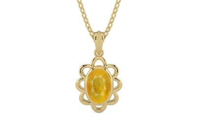   Ashtadhatu Thailand Yellow Sapphire Pendant Fine Quality (P3)